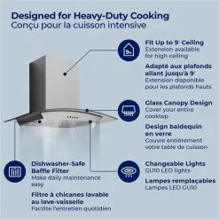 Hotte De Cuisine Murale Hauslane Convertible En Acier Inoxydable De 30 Po -magasin d'appareils de cuisine 330895970 AlternateImage1 l