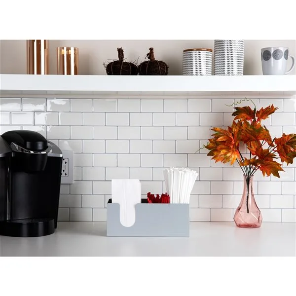 Mind Reader Silver 5-Compartment Coffee Organizer 4 Mind Reader Silver 5-Compartment Coffee Organizer – Image 2