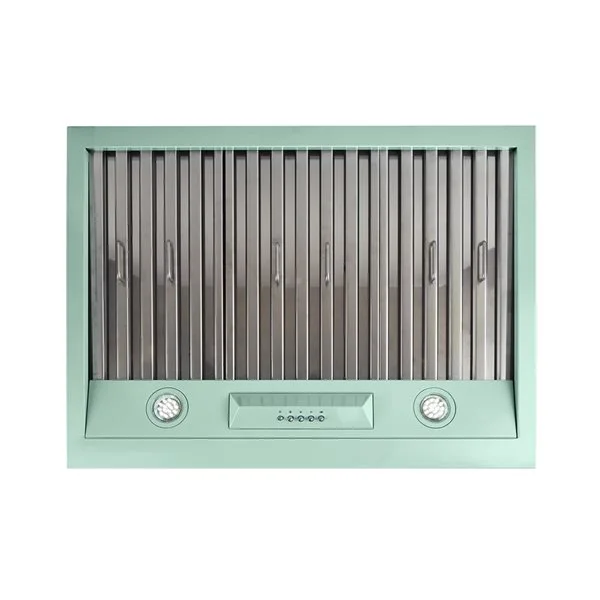 Hotte Sous Armoire De 30 po Et 700 pi³/min Vert Menthe Classic Retro Par Unique Avec Conduit D'évacuation Et Filtre En Charb 4 Hotte Sous Armoire De 30 po Et 700 pi³/min Vert Menthe Classic Retro Par Unique Avec Conduit D'évacuation Et Filtre En Charb – Image 2