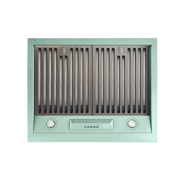 Hotte Sous Armoire De 24 po Et 500 pi³/min Vert Menthe Classic Retro Par Unique Avec Conduit D'évacuation Et Filtre En Charb 4 Hotte Sous Armoire De 24 po Et 500 pi³/min Vert Menthe Classic Retro Par Unique Avec Conduit D'évacuation Et Filtre En Charb – Image 2