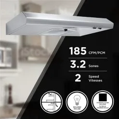 Hotte De Cuisine Sous-comptoir Convertible De 30 Po En Acier Inoxydable Par Aria Avec Filtre à Charbon -magasin d'appareils de cuisine 330977891 AlternateImage2 l