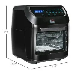 Friteuse à Air Chaud 8 En 1 HomCom Noir De 1700 W -magasin d'appareils de cuisine 331014275 AlternateImage2 l