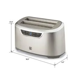 Grille-pain à 4 Tranches Par Kenmore En Acier Inoxydable De 1600 W -magasin d'appareils de cuisine 331063487 AlternateImage7 l