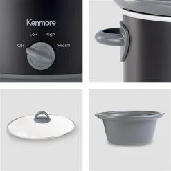 Mijoteuse Kenmore Noir Et Argent De 4,7 L -magasin d'appareils de cuisine 331064046 AlternateImage3 l