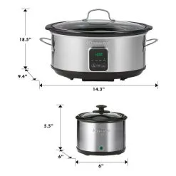 Mijoteuse Kenmore Noir Et Argent De 6,6 L Avec Réchaud à Sauce -magasin d'appareils de cuisine 331064050 AlternateImage6 l