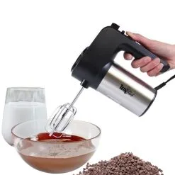 Batteur à Main à 6 Vitesses De 250 Watts Avec Turbo Boost Par Total Chef, Noir Et Argent -magasin d'appareils de cuisine 332002956 AlternateImage3 l