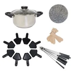 Ensemble à Fondue Et à Raclette Pour 8 Personnes Avec Gril En Granit Par Total Chef 9 Ensemble à Fondue Et à Raclette Pour 8 Personnes Avec Gril En Granit Par Total Chef -magasin d'appareils de cuisine 332002958 AlternateImage2 l