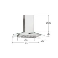 Hotte De Cuisine De 36 Po Avec Auvent En Verre Pour îlot Par Ancona 9 Hotte De Cuisine De 36 Po Avec Auvent En Verre Pour îlot Par Ancona -magasin d'appareils de cuisine 332003931 AlternateImage3 l