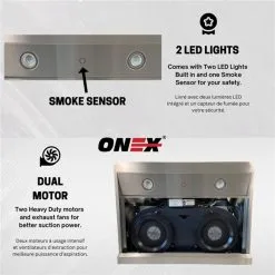 Hotte Sous Armoire 30 Po à 900 Pi³/min En Acier Inoxydable Onex 11 Hotte Sous Armoire 30 Po à 900 Pi³/min En Acier Inoxydable Onex -magasin d'appareils de cuisine 332004666 AlternateImage4 l