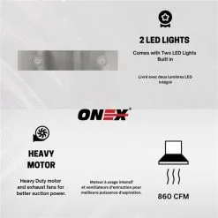 Hotte Sous Armoire 30 Po à 860 Pi³/min En Acier Inoxydable Onex 11 Hotte Sous Armoire 30 Po à 860 Pi³/min En Acier Inoxydable Onex -magasin d'appareils de cuisine 332004671 AlternateImage4 l