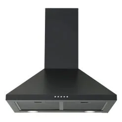 Hotte De Cuisine Pyramidale Hybride Noir Mat à Montage Mural 24 Po 440 PCM Ancona Avec Filtre Au Charbon -magasin d'appareils de cuisine 332004684 AlternateImage2 l